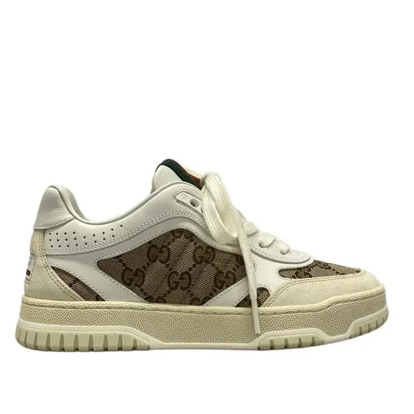 GUCCI Gucci Reweb White Beige Multi Leather Jacquard - Sneakers 667-082325 - Picture 2 of 11